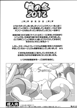 (C83) [Tengai Aku Juumonji (Various)] Ore no Fuyu 2012 (Sonic The Hedgehog) [English] page 2