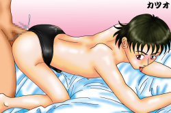 [カツオ私設ギャラリー] ピッチリ競泳パンツ&amp;競泳水着・男子に着用させて××してみました! [DL版] page 3