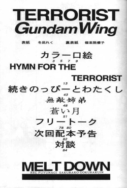 [MELT DOWN (Fuyunagi Reku, Gokurakuin Sakurako)] TERRORIST (Gundam Wing) page 6