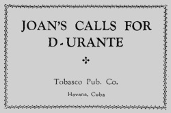 Joan's Call for Durante