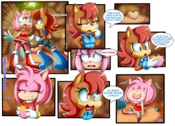 [HearlessSoul/TenshiGarden] Sally &amp; Amy in The Forbidden fruit | En La Fruta Prohibida (Sonic the Hedgehog) [Spanish] [Malorum] page 2