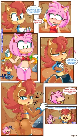[HearlessSoul/TenshiGarden] Sally &amp; Amy in The Forbidden fruit | En La Fruta Prohibida (Sonic the Hedgehog) [Spanish] [Malorum] page 3
