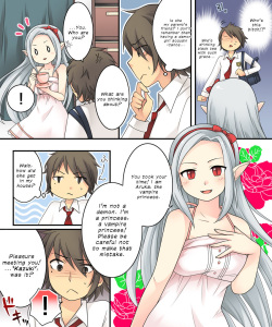 [Amuai Okashi Seisakusho (Kuratsuka Riko, Iga Senpuki)] Karui Kimochi de Keijiban o Arashite Itara Kyuuketsuki no Imouto Kenzoku  | The story of becoming the vampire princess' little sister underling because you spammed the imageboards. [English] [de page 5